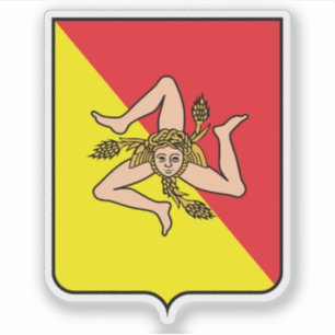 Wappen von Sizilien, Italien Aufkleber