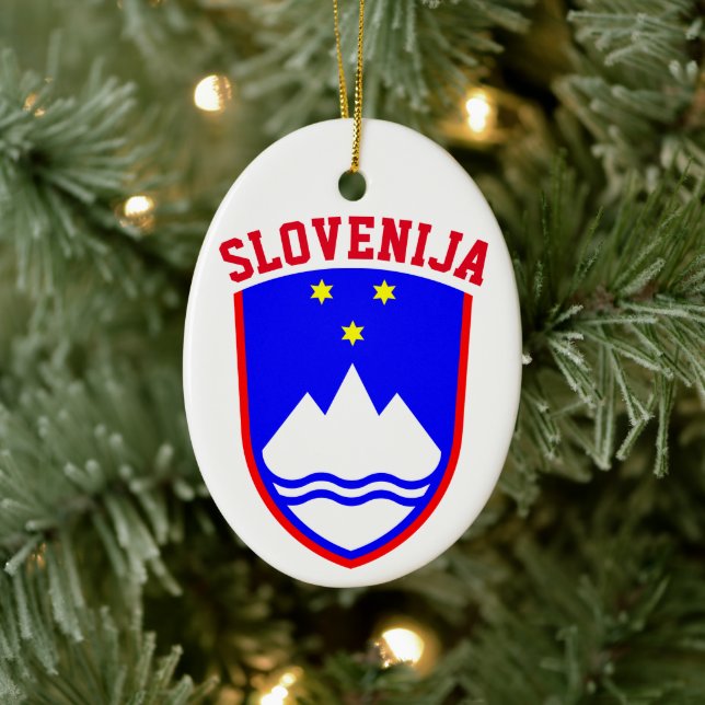 Wappen von SLOWENIEN Keramik Ornament (Baum)