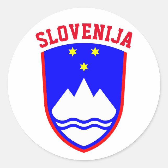 Wappen von SLOWENIEN Runder Aufkleber (Vorderseite)