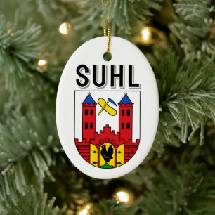 Wappen von Suhl, Deutschland Keramik Ornament