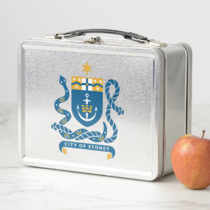 Wappen von Sydney, Australien Metall Brotdose