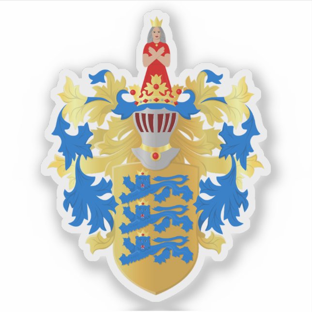 Wappen von Tallinn, Estland Aufkleber (Vorderseite)