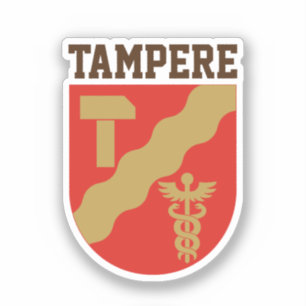 Wappen von Tampere, Finnland Aufkleber