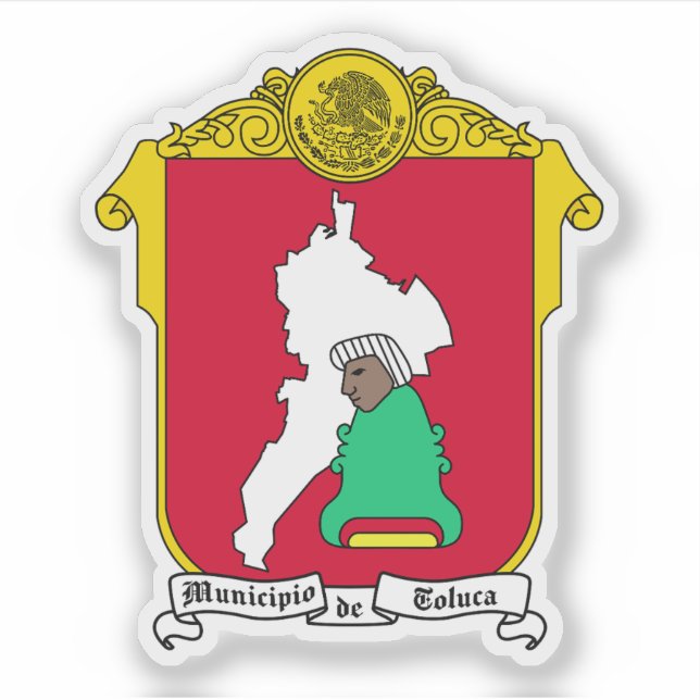 Wappen von Toluca de Lerdo, Mexiko Aufkleber (Vorderseite)