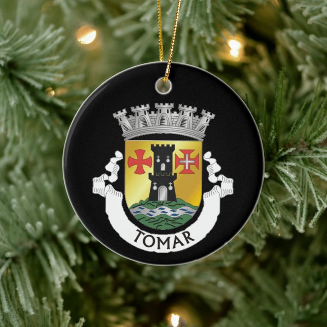 Wappen von Tomar, Portugal Keramik Ornament (Baum)