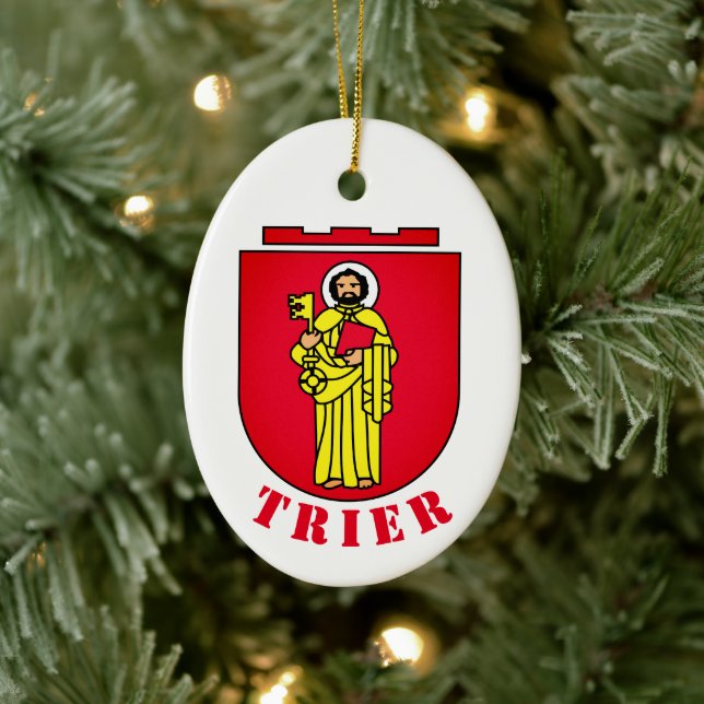 Wappen von Trier, Deutschland Keramik Ornament (Baum)