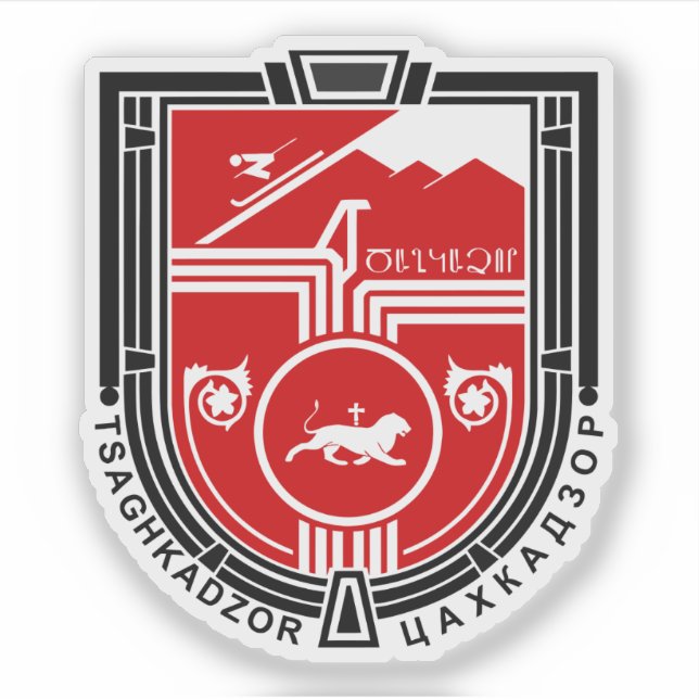Wappen von Tsaghkadzor, Republik Armenien Aufkleber (Vorderseite)