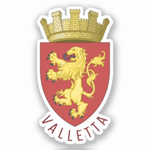 Wappen von Valletta, MALTA Aufkleber