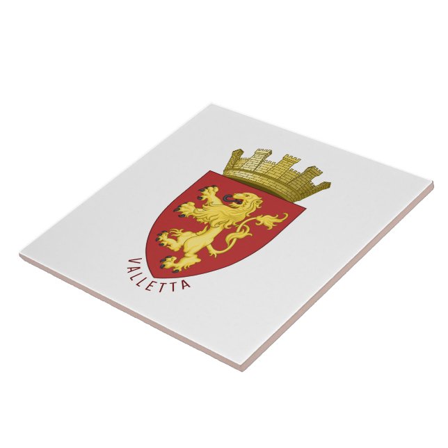 Wappen von Valletta, MALTA Fliese (Seite)