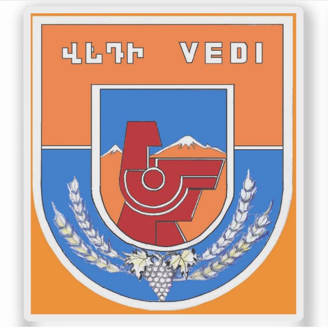 Wappen von Vedi, Republik Armenien Aufkleber (Vorderseite)