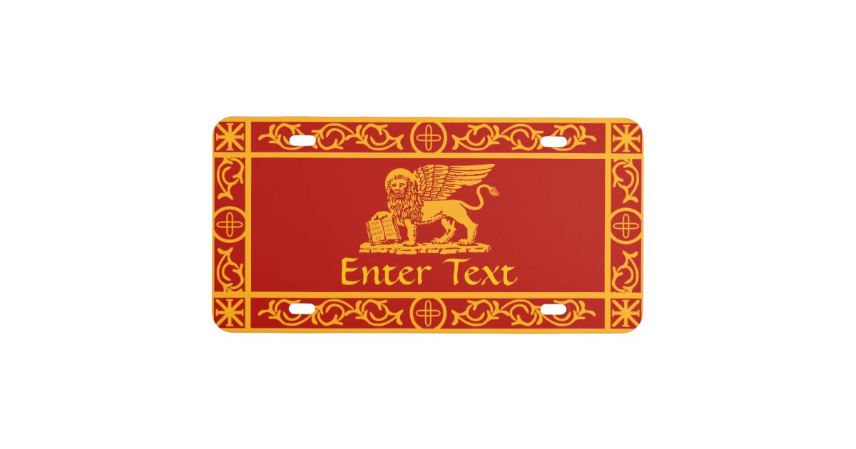 Wappen Von Venedig Italien Us Nummernschild Zazzle Ch