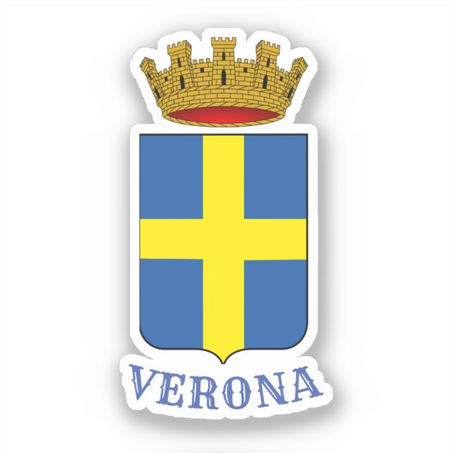 Wappen von Verona, Italien Aufkleber (Vorderseite)