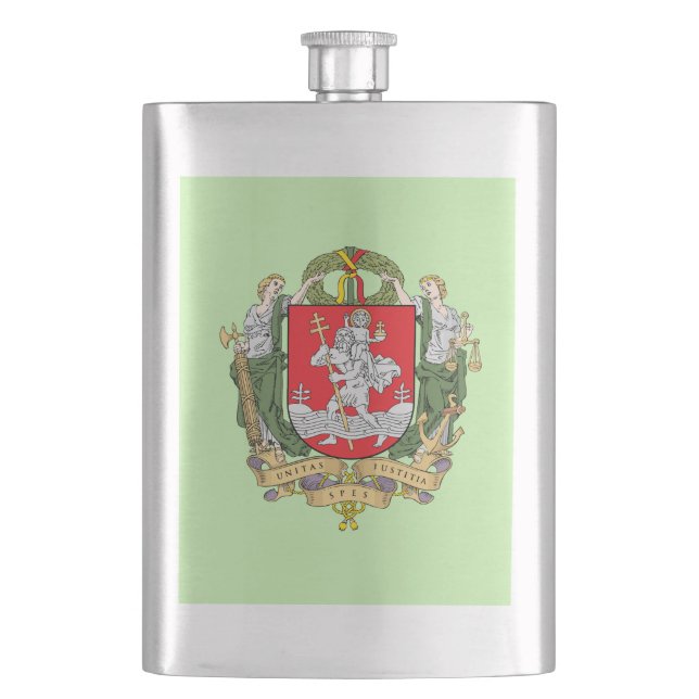 Wappen von Vilnius, Litauen Flachmann (Vorderseite)