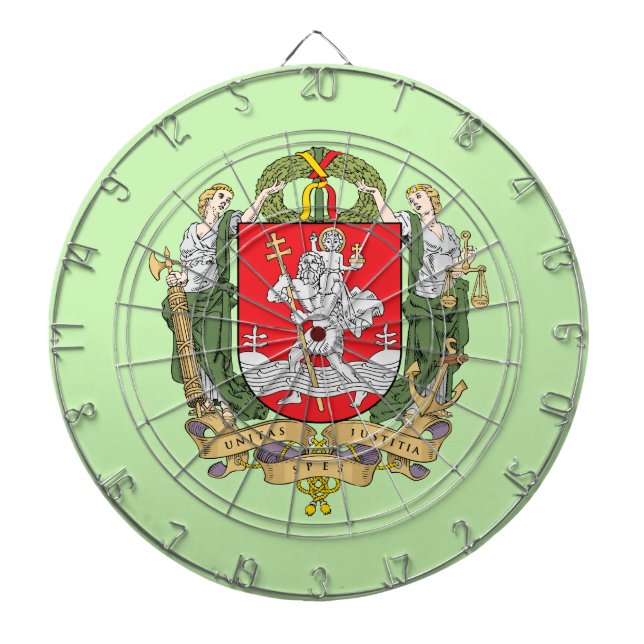 Wappen von Vilnius, Litauen-Hauptversammlung Dartscheibe (vorne)