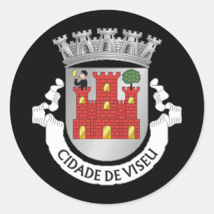 Wappen von Viseu, Klassisches Rundschiff PORTUGAL Runder Aufkleber