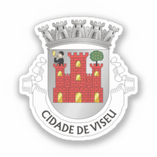 Wappen von Viseu, PORTUGAL Aufkleber