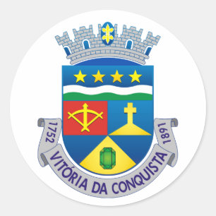 Wappen von Vitória da Conquista (BRAZIL) Runder Aufkleber