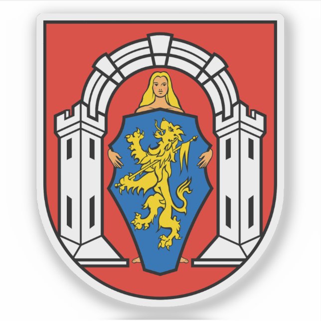 Wappen von Vukovar, Kroatien Aufkleber (Vorderseite)