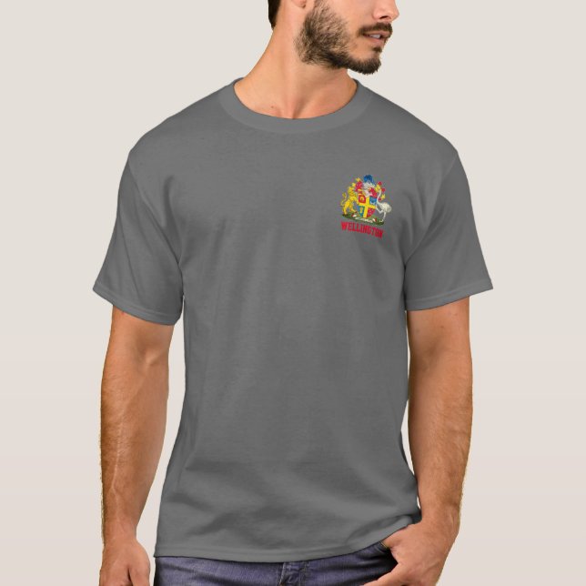 Wappen von Wellington, Neuseeland T-Shirt (Vorderseite)