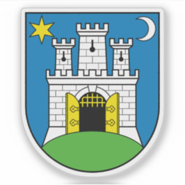 Wappen von Zagreb, Kroatien Aufkleber