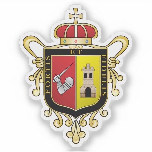 Wappen von Zamora de Hidalgo, Michoacán, Mexiko Aufkleber (Vorderseite)