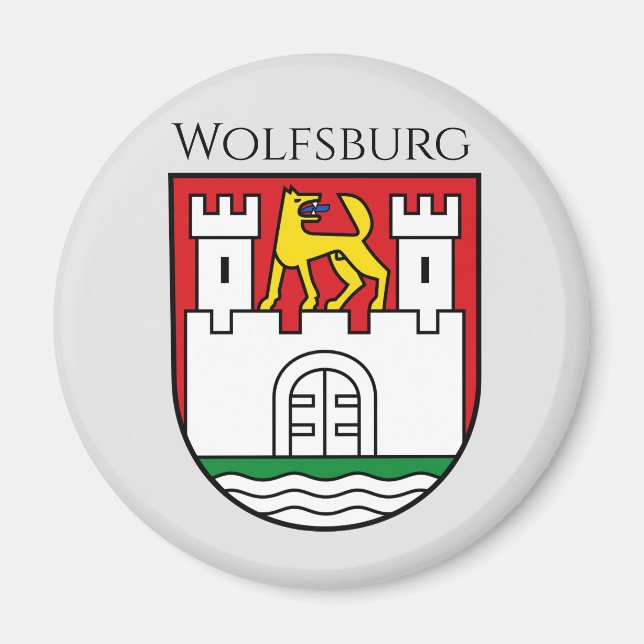 Wappen Wolfsburg, Deutschland Magnet (Vorne)