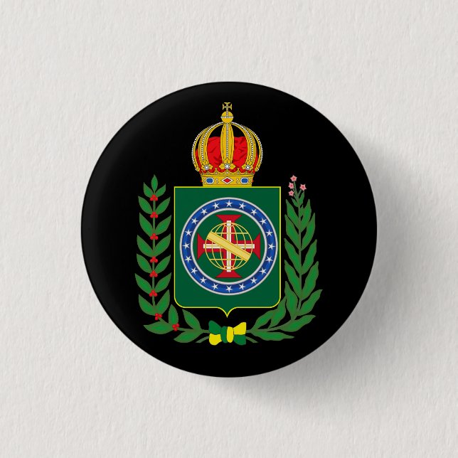 Wappen - Zweites Reich Brasiliens Button (Vorderseite)
