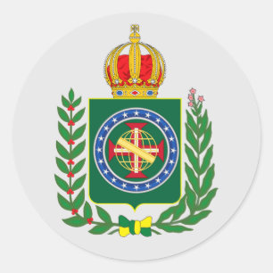 Wappen - Zweites Reich Brasiliens Runder Aufkleber