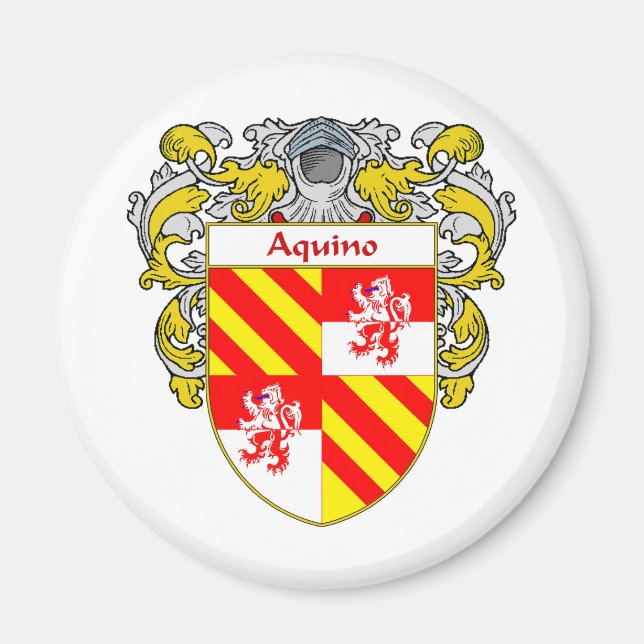 Wappenkleidung aus Aquino (mantled) Magnet (Vorne)