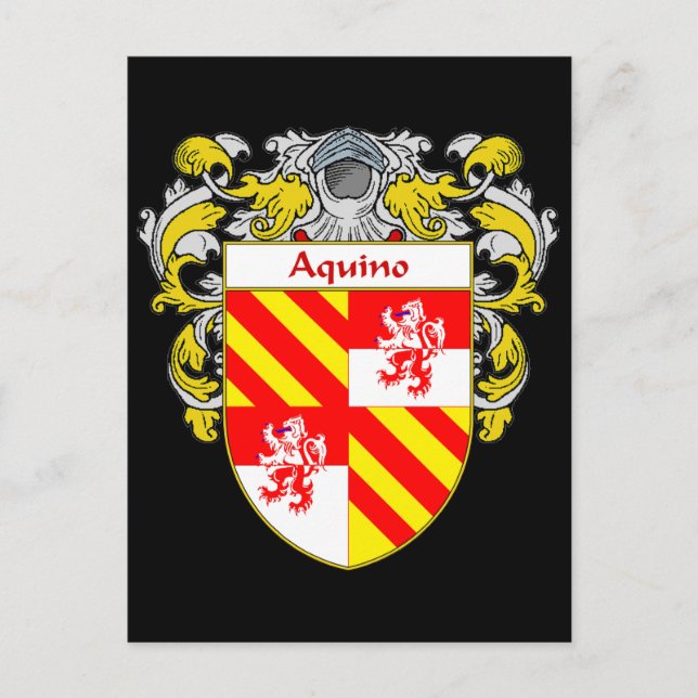 Wappenkleidung aus Aquino (mantled) Postkarte (Vorderseite)