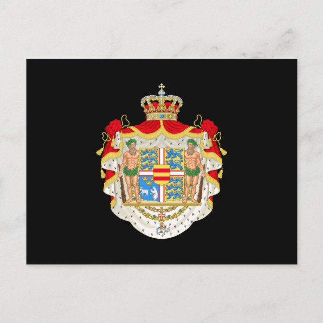 Wappenkleidung Dänemarks Postkarte (Vorderseite)