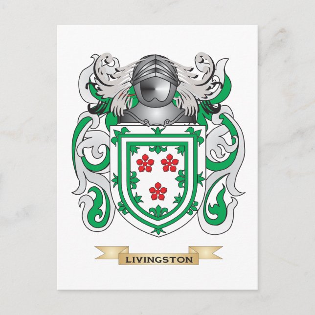 Wappenkleidung Livingston (Familienwappen) Postkarte (Vorderseite)