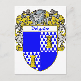 Wappenkleie Delgado (mantled) Postkarte
