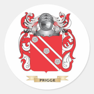 Wappenmantel (Familienwappen) Runder Aufkleber