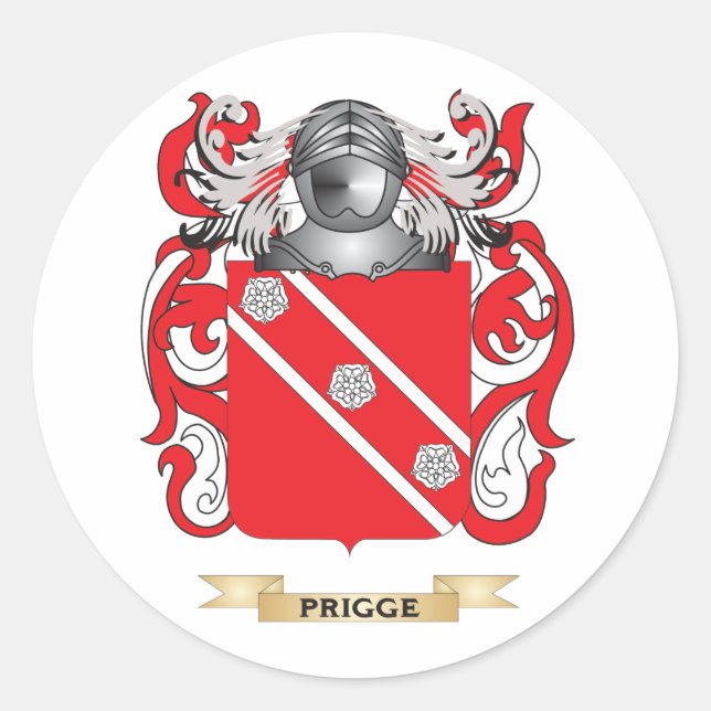 Wappenmantel (Familienwappen) Runder Aufkleber (Vorderseite)