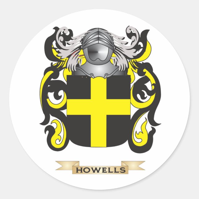 Wappenmantel (Familienwappen) Runder Aufkleber (Vorderseite)