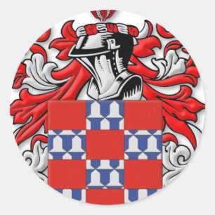 Wappenmantel Runder Aufkleber