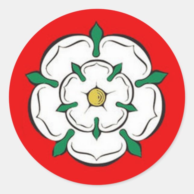 Wappenrose Runder Aufkleber (Vorderseite)