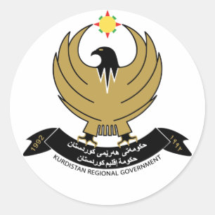 Wappenrüstung Kurdistans Runder Aufkleber