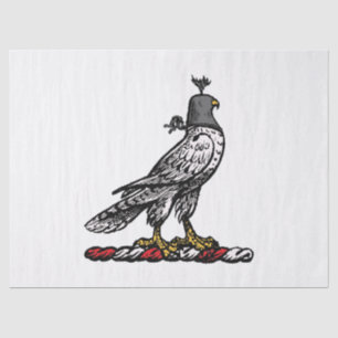 Wappens Jagdfalke mit Helmhaube C Seidenpapier