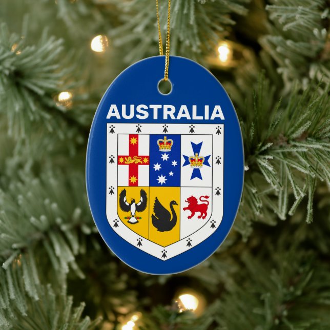 Wappenschild Australiens Keramik Ornament (Baum)