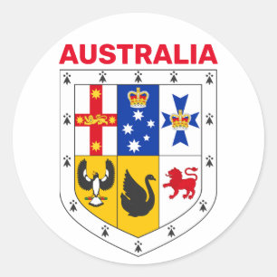 Wappenschild Australiens Runder Aufkleber