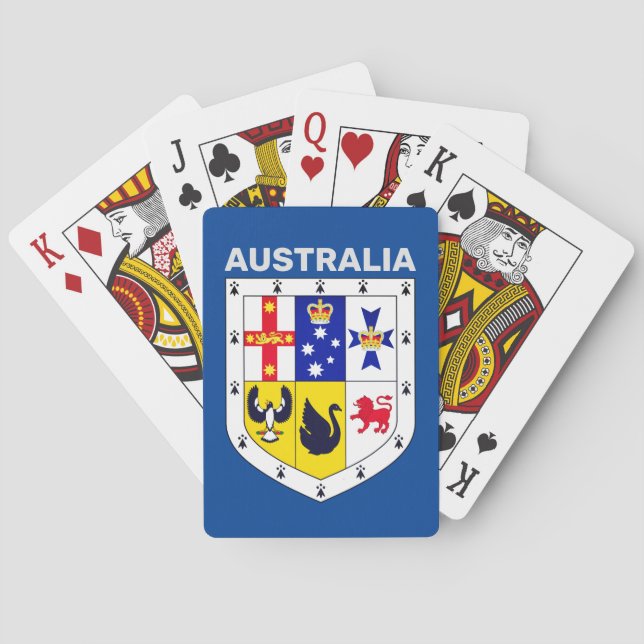 Wappenschild Australiens Spielkarten (Rückseite)