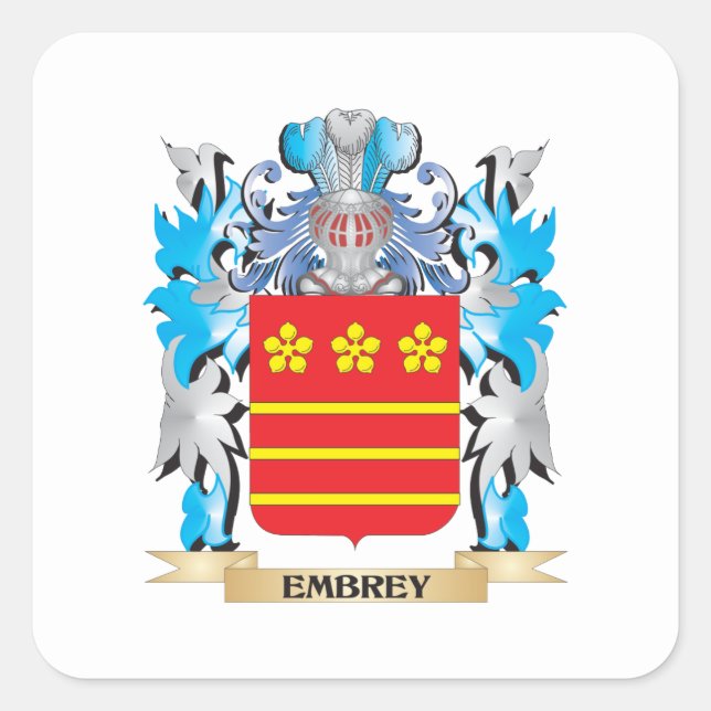 Wappenschild - Familienwappen Quadratischer Aufkleber (Vorderseite)
