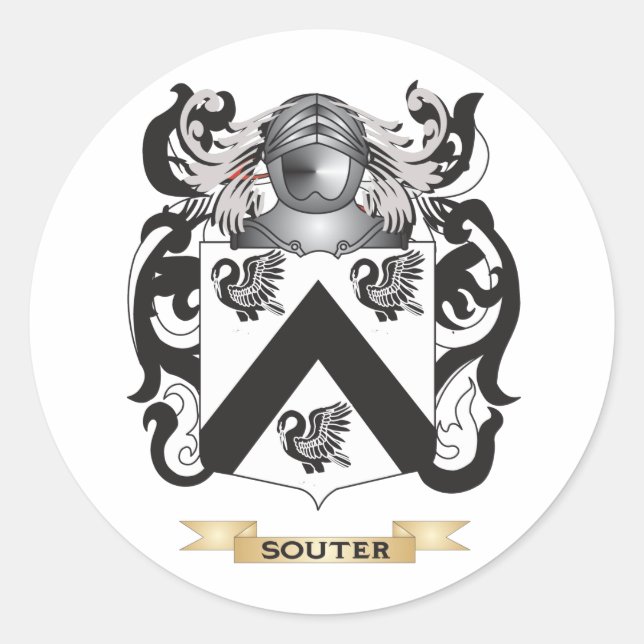 Wappenschild (Familienwappen) Runder Aufkleber (Vorderseite)
