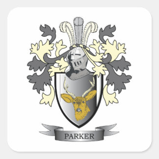Wappenschild Quadratischer Aufkleber