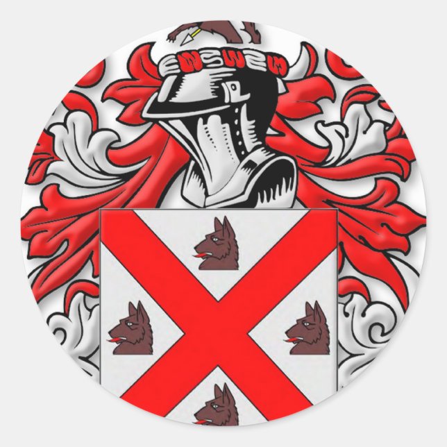 Wappenschild Runder Aufkleber (Vorderseite)