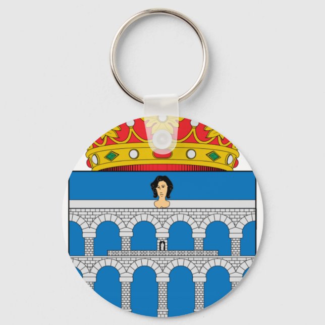 Wappenschild Segovia (Spanien) Schlüsselanhänger (Vorderseite)