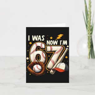 War 6 7 Geburtstagsjunge Baseball lustig 6 7 Meme Karte
