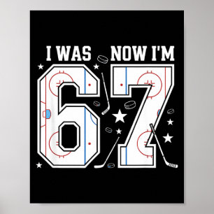 war 6 7 Six Seven Lustige Eishockey 7. Geburtstag Poster